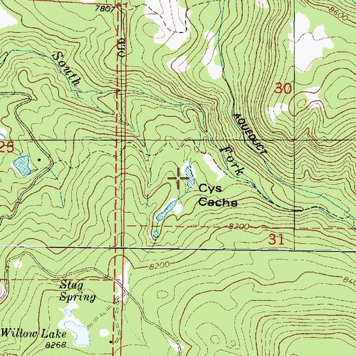Topographic Map of Cys Cache, UT