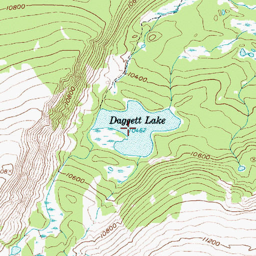 Topographic Map of Daggett Lake, UT