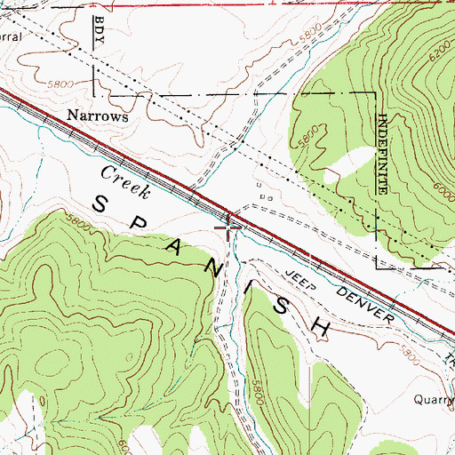 Topographic Map of Dairy Fork, UT