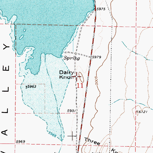 Topographic Map of Dairy Knoll, UT
