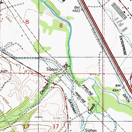 Topographic Map of Dalton Creek, UT