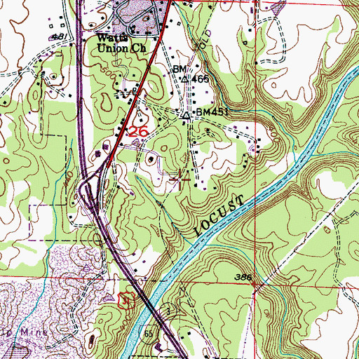 Topographic Map of Brake (historical), AL