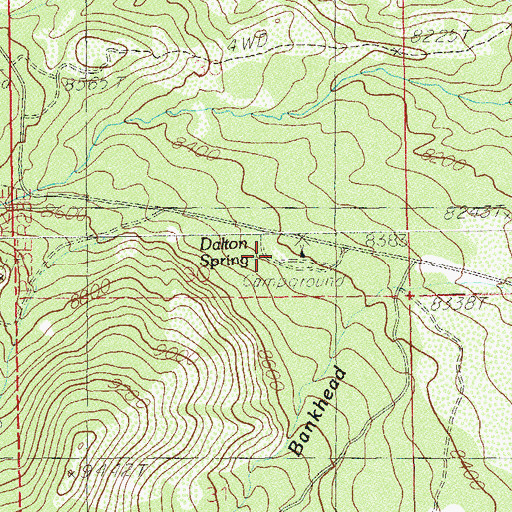 Topographic Map of Dalton Trailer Camp, UT