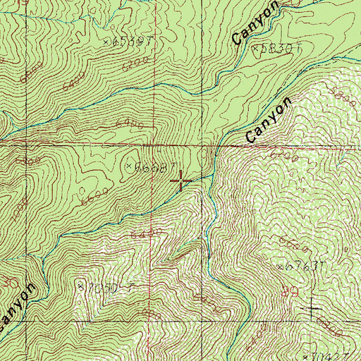Topographic Map of Dam Canyon, UT