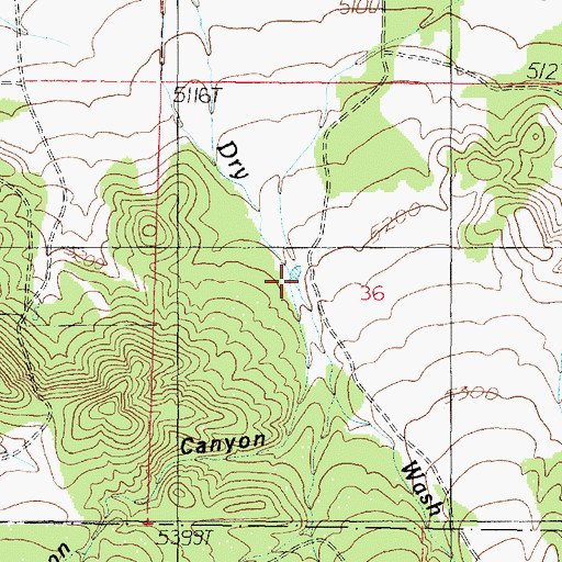 Topographic Map of Dameron Canyon, UT