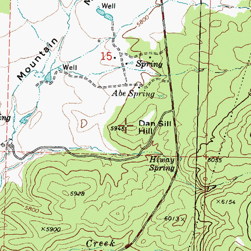Topographic Map of Dan Sill Hill, UT