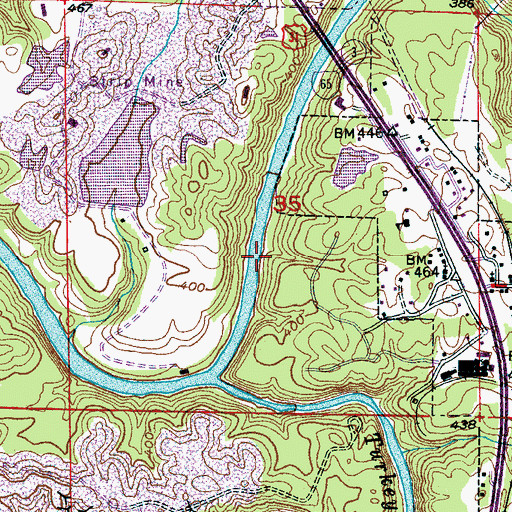 Topographic Map of Brake Ferry (historical), AL