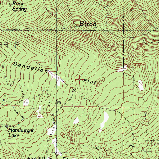 Topographic Map of Dandelion Flat, UT