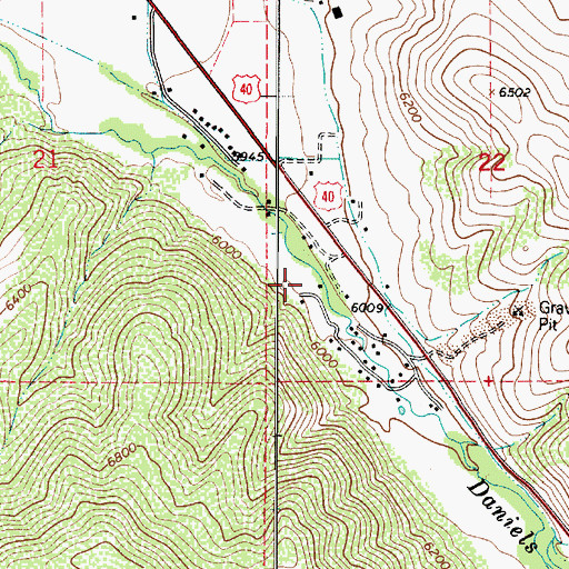Topographic Map of Daniels Canyon, UT