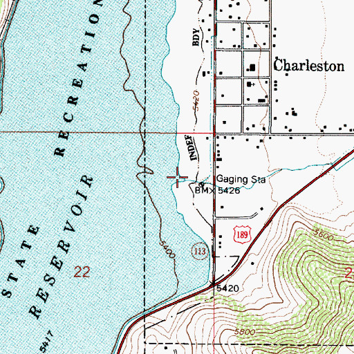 Topographic Map of Daniels Creek, UT