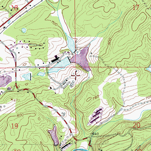 Topographic Map of Breakstone Village, AL