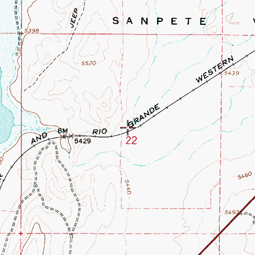 Topographic Map of Danish Field Creek, UT