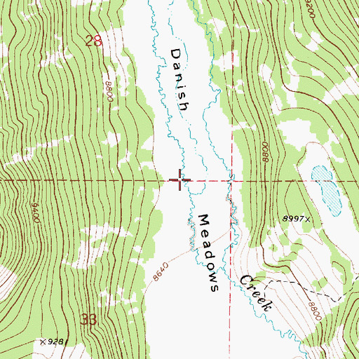 Topographic Map of Danish Meadows, UT