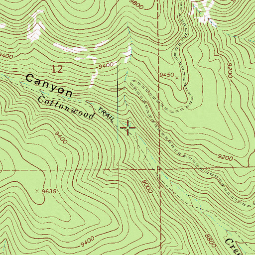 Topographic Map of Dark Canyon, UT