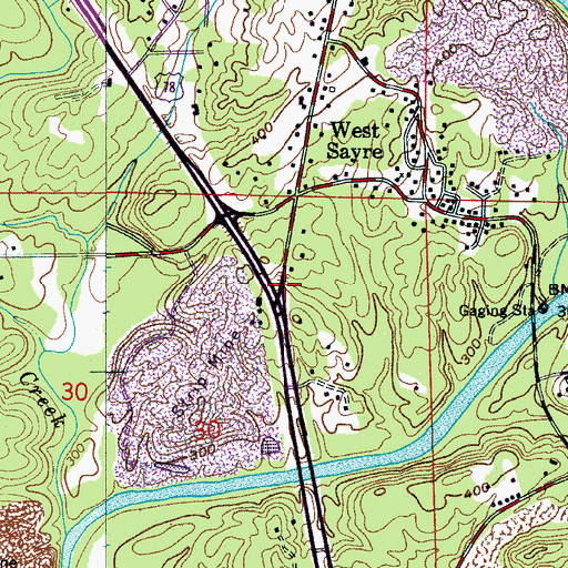 Topographic Map of Brents Cross Roads, AL