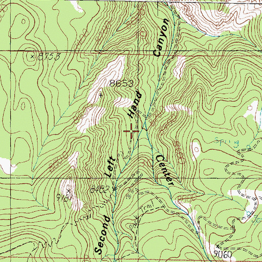 Topographic Map of Dark Hollow, UT