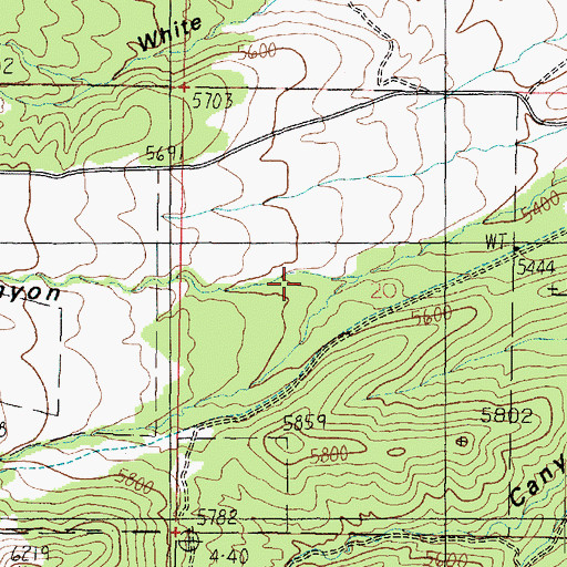 Topographic Map of Davenport Canyon, UT