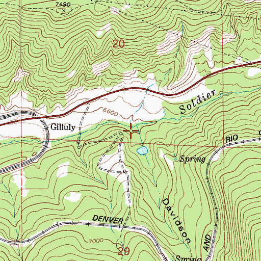 Topographic Map of Davidson Canyon, UT