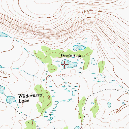 Topographic Map of Davis Lakes, UT
