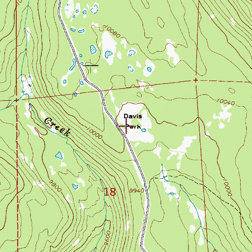 Topographic Map of Davis Park, UT