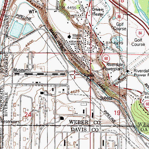 Topographic Map of Davis-Weber Canal, UT