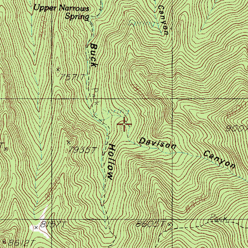 Topographic Map of Davison Canyon, UT
