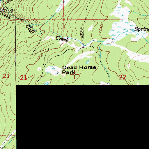 Topographic Map of Dead Horse Park, UT