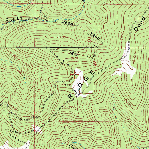 Topographic Map of Dead Horse Ridge, UT