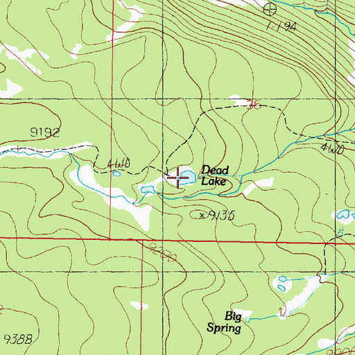 Topographic Map of Dead Lake, UT