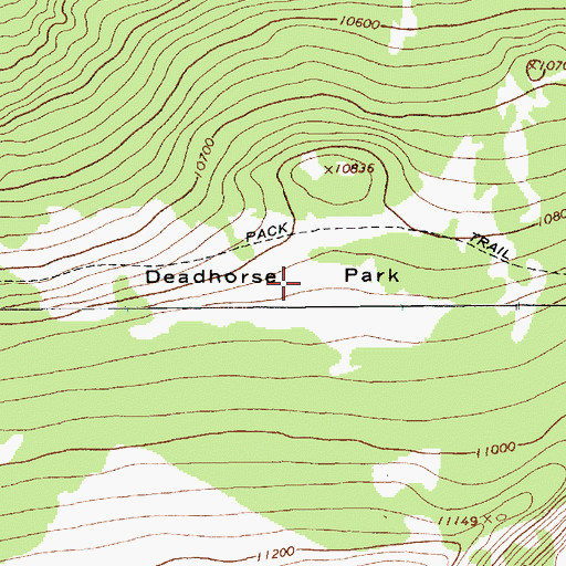 Topographic Map of Deadhorse Park, UT