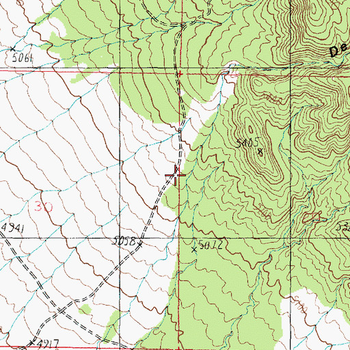 Topographic Map of Deadman Canyon, UT