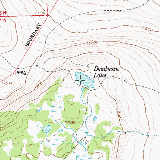 Topographic Map of Deadman Lake, UT