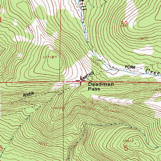 Topographic Map of Deadman Pass, UT