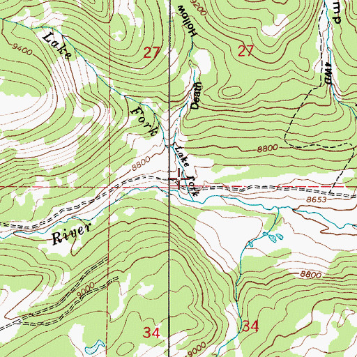 Topographic Map of Death Hollow, UT