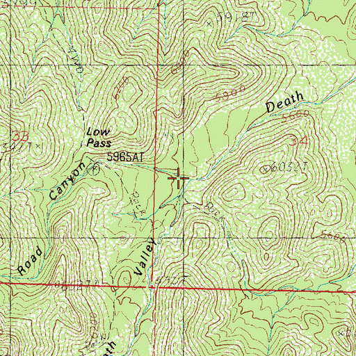 Topographic Map of Death Valley, UT