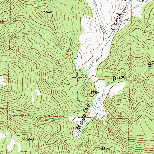 Topographic Map of Deep Canyon, UT