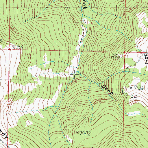 Topographic Map of Deep Canyon, UT