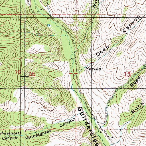 Topographic Map of Deep Canyon, UT