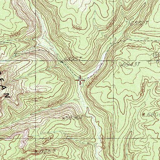 Topographic Map of Deep Canyon, UT