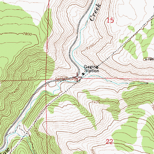 Topographic Map of Deep Canyon, UT