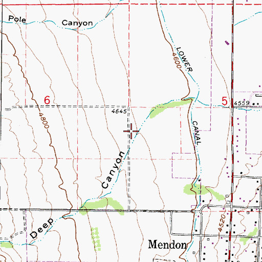 Topographic Map of Deep Canyon, UT