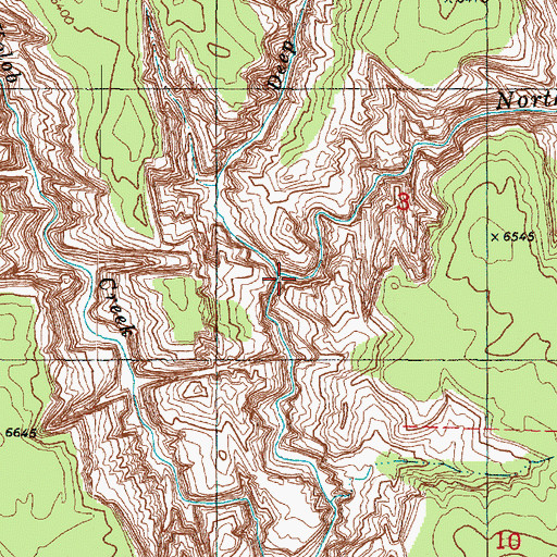 Topographic Map of Deep Creek, UT