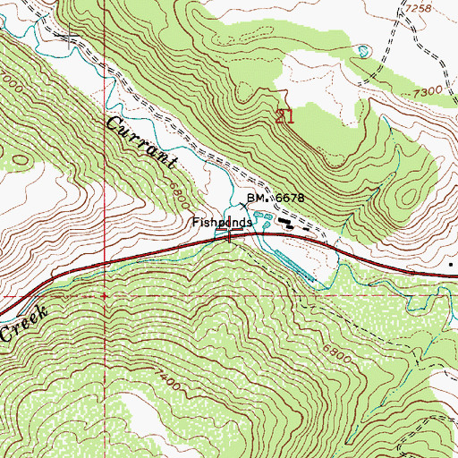 Topographic Map of Deep Creek, UT