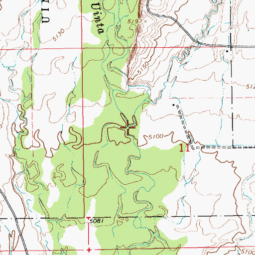 Topographic Map of Deep Creek, UT
