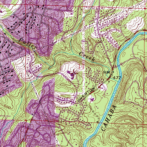 Topographic Map of Brookwood Forest School, AL