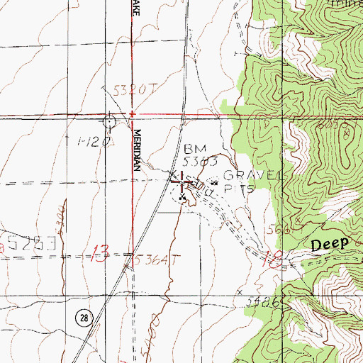 Topographic Map of Deep Creek, UT