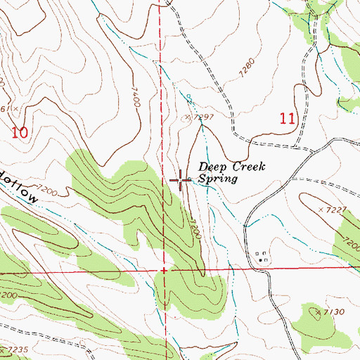 Topographic Map of Deep Creek Spring, UT