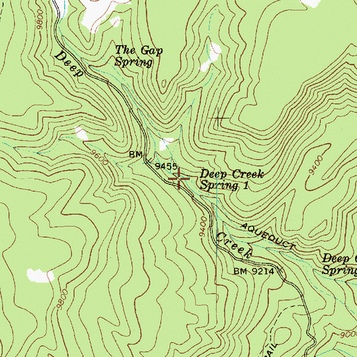 Topographic Map of Deep Creek Spring 1, UT
