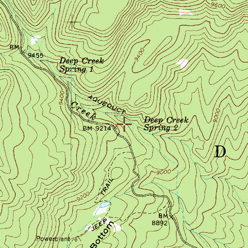 Topographic Map of Deep Creek Spring 2, UT