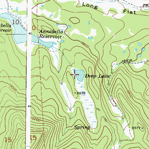 Topographic Map of Deep Lake, UT